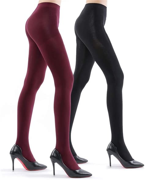 2 pairs ultra opaque tights for women 80d microfiber control top pantyhose uk fashion