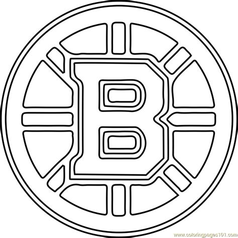 Boston Bruins Coloring Logo Coloring Pages
