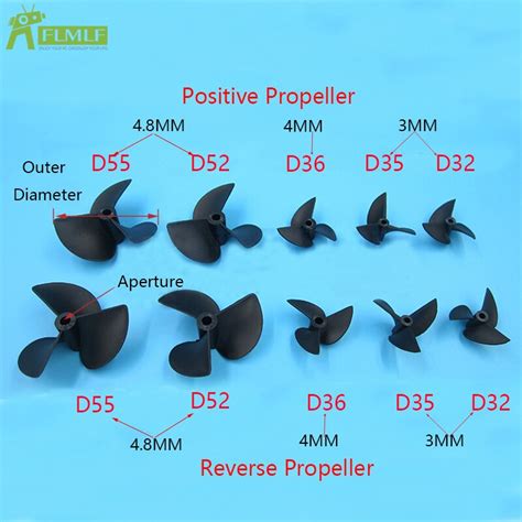 Rc Boat Propeller 3 Blades Nylon Propellers For 3mm 4mm 4 8mm Shaft Rc