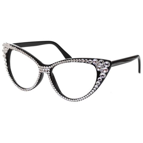 Talullah Tu Clear Crystal Cat Eye Glasses Sunglasses Fashion Crystal Accessories London