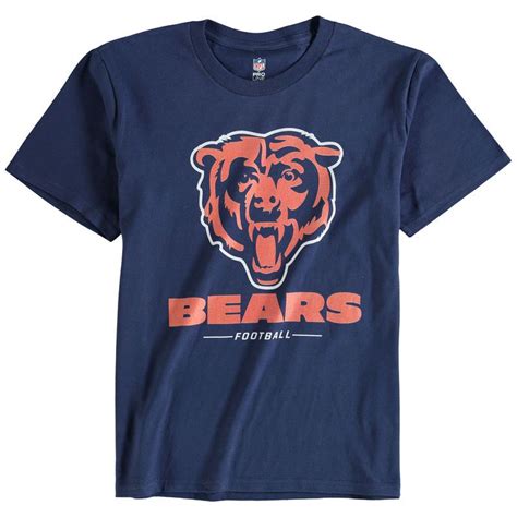 Chicago Bears Nfl Pro Line Youth Team Lockup T Shirt Navy Chicago Bears T Shirts Chicago