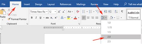 Double spacing refers to the amount of space that shows between the individual lines of your paper. MLA Format Using Microsoft Word 2019 | MLAFormat.org
