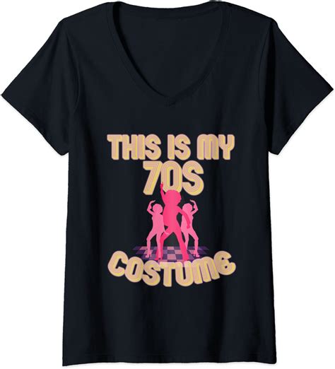 Womens This Is My 70s Costume Halloween T Shirt 1970s Shirt