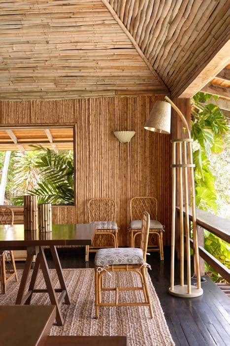 contoh desain rumah bambu elegan  minimalis