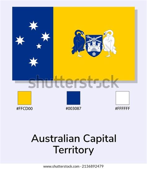 vector illustration australian capital territory flag stock vector royalty free 2136892479