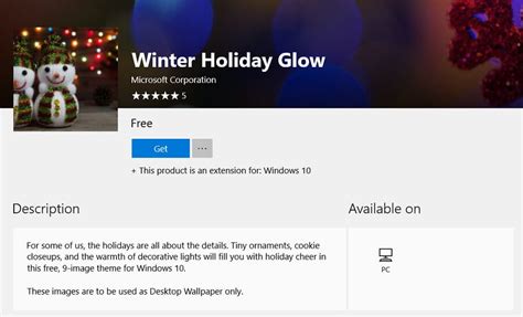 Microsoft Releases New Winter Holiday Glow Wallpapers For Windows 10