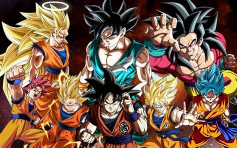 Join goku and his friends on their journey to collect the 7 mythical dragon balls. Dragon Ball: este fondo de pantalla de las transformaciones de Goku es todo lo que un fan necesita