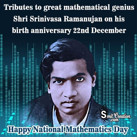 Tribute To Shri Srinivasa Ramanujan On Mathematics Day