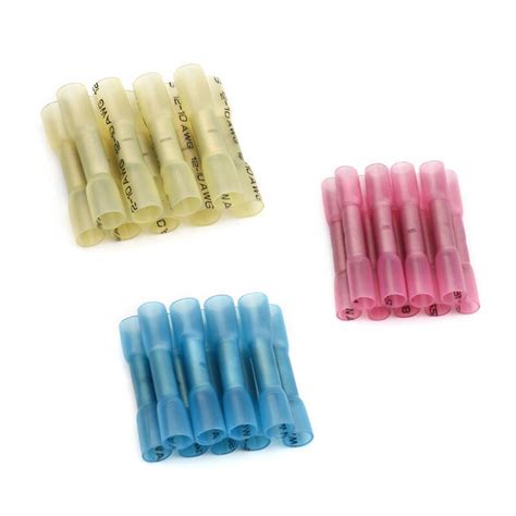 20pcs Insulated Heat Shrink Butt Terminals Electrical Splice Wire