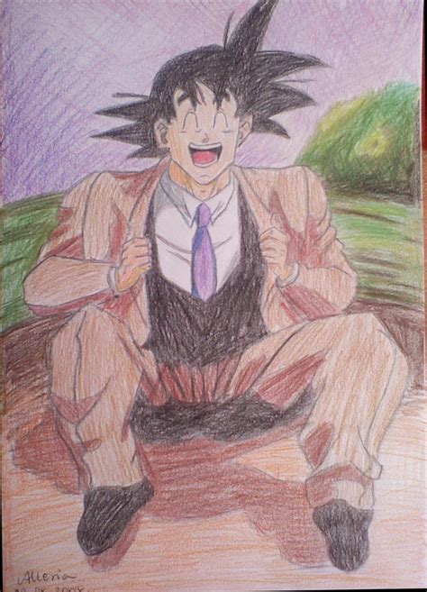 Goku In Suit By Ladyalleria On Deviantart