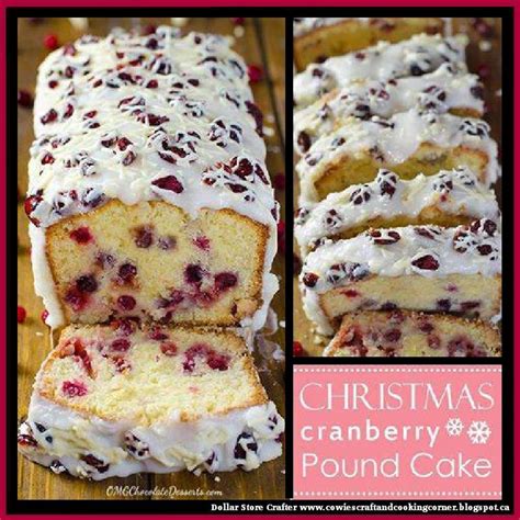 Looking for perfect, delicious and easy christmas dessert then you should try this decadent pound cake with cranberries,white chocolate,cream cheese. Dollar Store Crafter: Christmas Cranberry Pound Cake