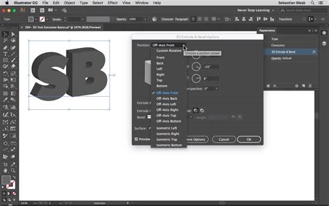 Nsl Week 294 Adobe Illustrator “3d Text Extrusion Basics” Sebastian