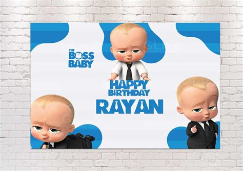 Boss Baby Welcome Baby Poster Banner Party Celebration 100 Days