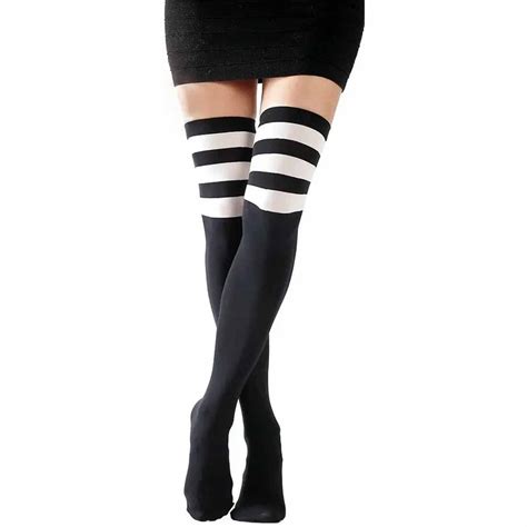 Triple Stripe Thigh Highs Thigh Highs Foot Traffic