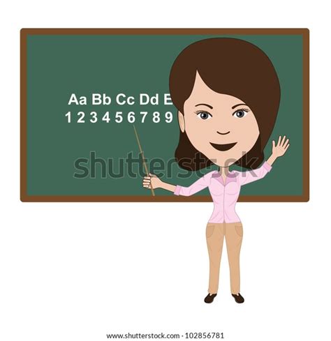 Illustration Attractive Teacher Giving Lecture Classroom Stock Illustration 102856781 Shutterstock