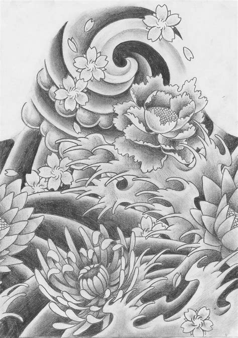 Japanese Wave Drawing Traditional Japanese Tattoo By Keepermilio On