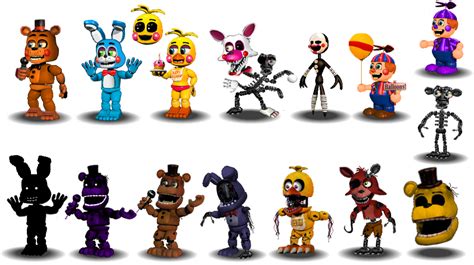 Fnaf 2 Characters Canon V2 By Aidenmoonstudios On Deviantart