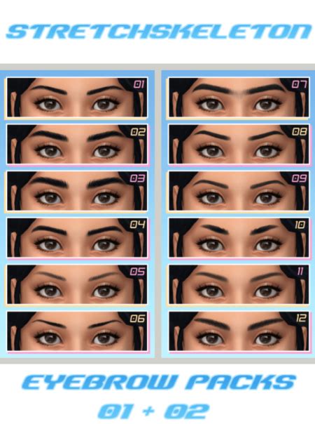 Sims 4 Maxis Match Eyebrows Packs The Sims Book