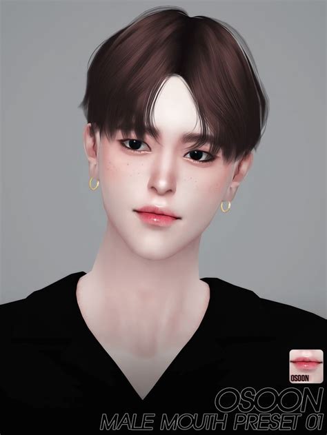 Sims 4 Korean Male Mouth Preset 01 Sims Hair The Sims 4 Skin Sims 4