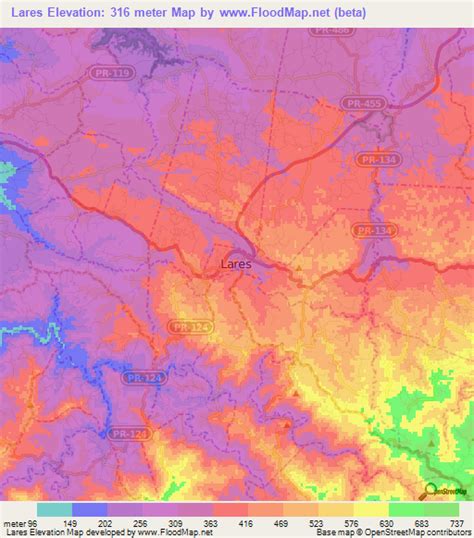 Elevation Of Larespuerto Rico Elevation Map Topography Contour