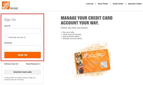 Home depot's commercial account card functions differently than a standard credit card. www.homedepot.com - The Home Depot Consumer Credit Card Login - Credit Cards Login