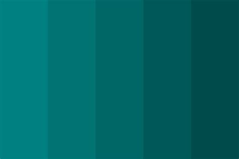 Shades Of Teal 008080 To 004c4c Color Palette