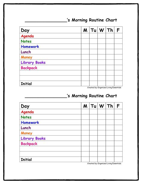 Routine Morning Routine Chart Routine Chart Teaching