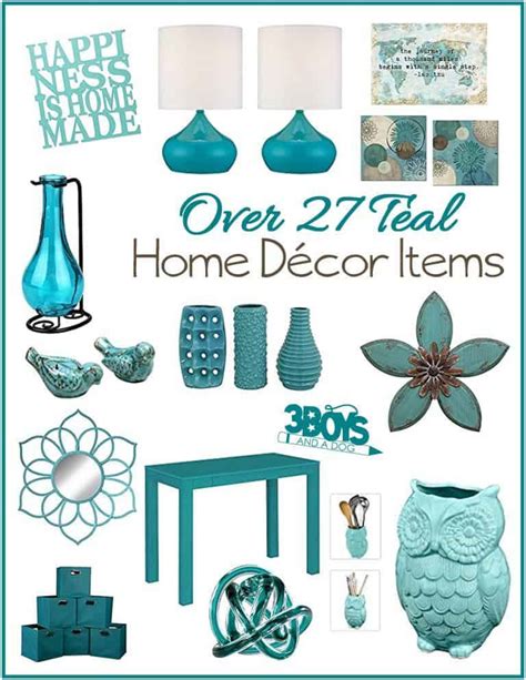 Shop for decorative accents in decor. Aqua or Teal Home Decor Accent Pieces - 3 Boys and a Dog