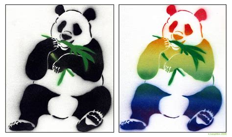 2 Layer Panda Stencil By Itcametomorrow On Deviantart