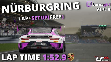 ACC NÜRBURGRING HOTLAP SETUP 1 52 9 PORSCHE 911 II GT3R YouTube