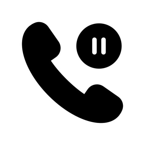 Hold Call Icon In Contact Us Glyph