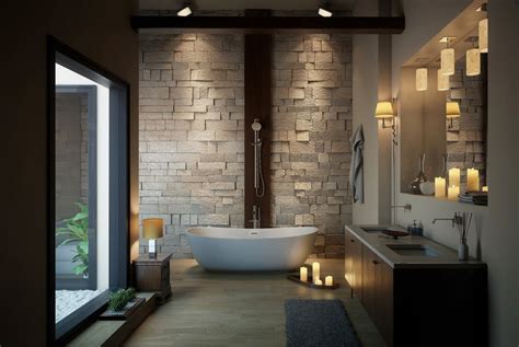Luxury Bathroom Designs Complete With Modern Bathtubs Which Presenting