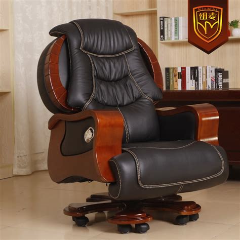 Niumai Luxurious Leather Reclining Chairs Swivel Office Chair Stylish