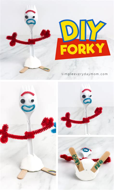 How To Make Forky Craft Super Easy Toy Story Crafts Disney