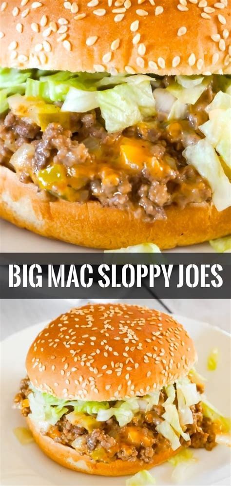 Place 1 large ladle (4 oz) of the cooked sloppy joe mixture into each hollowed out kaiser roll. Big Mac Sloppy Joes are an easy ground beef dinner recipe ...