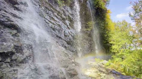 Minnewaska State Park Waterfall Rainbow Ny Youtube