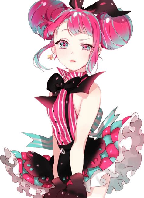 Pink Anime Girl Transparent Background
