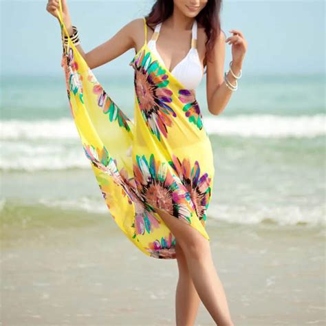 Buy Fashion Summer Women Sexy Chiffon Beach Towel Pareo Sarong Cover Ups Off