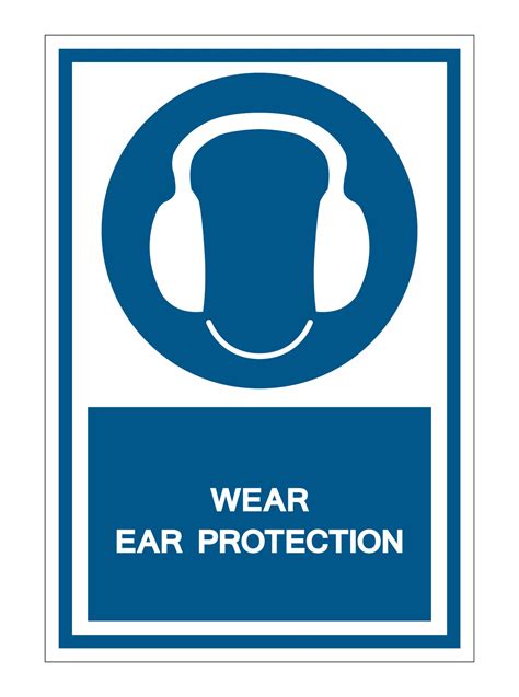 Symbol Wear Ear Protection Sign 2306709 Vector Art At Vecteezy