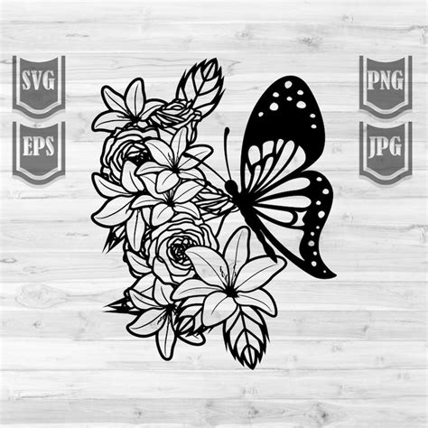Free Flower Butterfly Svg Free 728 Svg Png Eps Dxf File Cricut Design