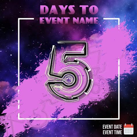 This is 8 days to go! by doha film institute on vimeo, the home for high quality videos and the people who love them. 5 Days To Go Countdown Event Template | PosterMyWall