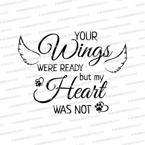 Your Wings Were Ready But Our Hearts Were Not SVG Our Hearts Etsy Canada