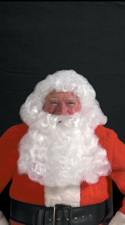Deluxe Santa White Wig And Beard Set Hire Santa Claus