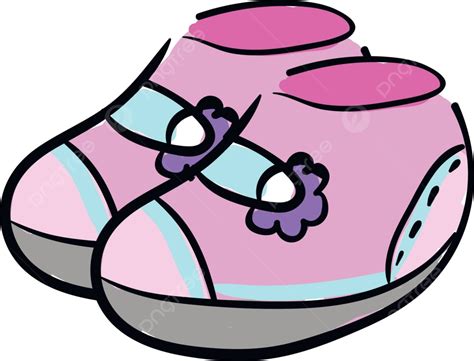 Vector Or Color Illustration Of Pink Baby Shoes Clipart Vector Shoes