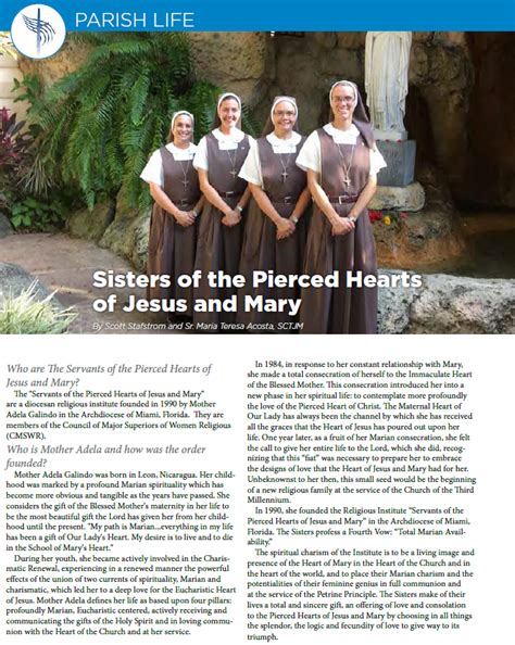 Servants Of The Pierced Heart Of Jesus And Mary Sctjm Annunciation