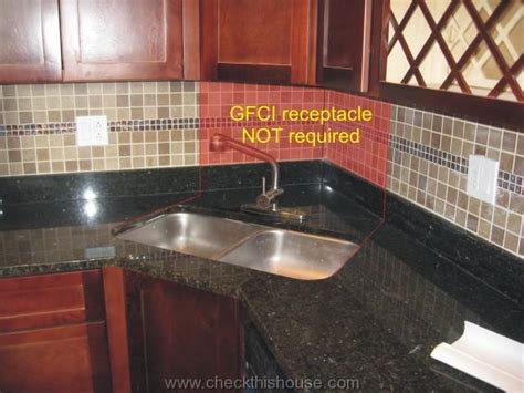 The plug strip cords were plugged into outlets mounted inside the base cabinets. Kitchen GFCI Receptacle and Other Electrical Requirements ...