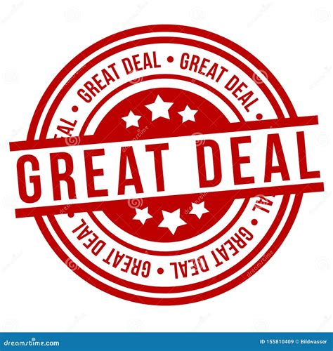Great Deal Stamp Red Vector Badge Stock Vector Illustration Of