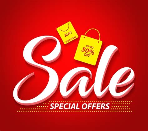 Premium Vector Sale Vector Banner With Special Offers Text And