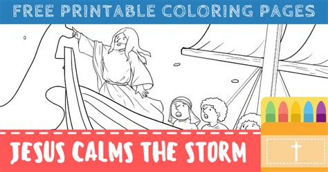 Free Jesus Calms The Storm Coloring Pages Printable Pdfs Connectus