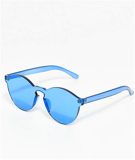 All Blue Lens Sunglasses Zumiez